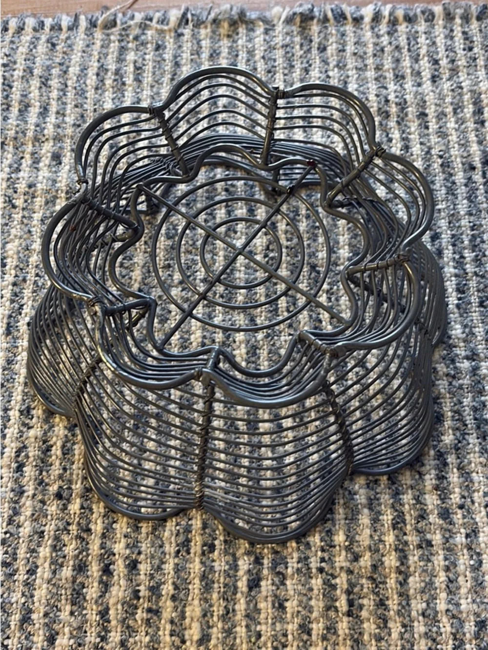 Vintage Sturdy Wire Fruit Basket